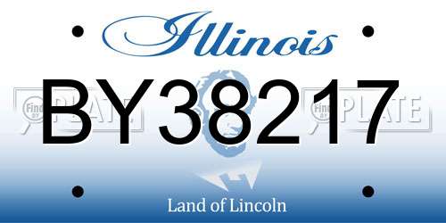 BY38217 Illinois License Plate