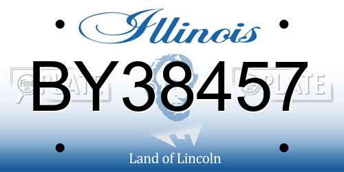 BY38457 Illinois License Plate