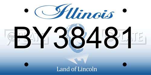 BY38481 Illinois License Plate