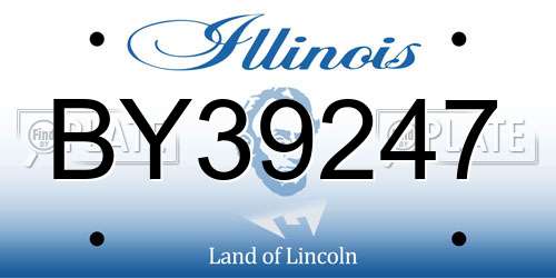 BY39247 Illinois License Plate