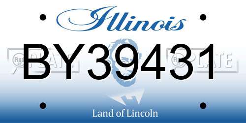 BY39431 Illinois License Plate