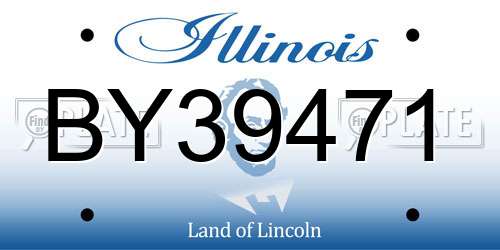 BY39471 Illinois License Plate