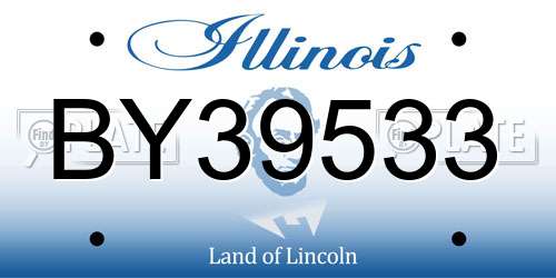 BY39533 Illinois License Plate