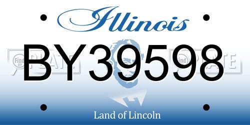 BY39598 Illinois License Plate