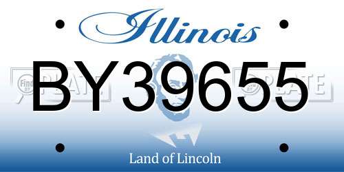 BY39655 Illinois License Plate