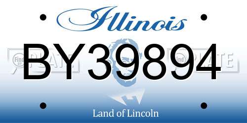 BY39894 Illinois License Plate