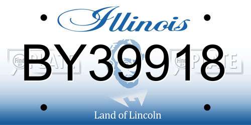 BY39918 Illinois License Plate