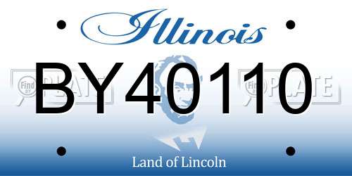 BY40110 Illinois License Plate