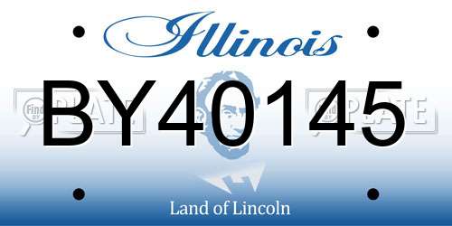 BY40145 Illinois License Plate