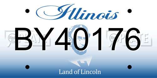 BY40176 Illinois License Plate