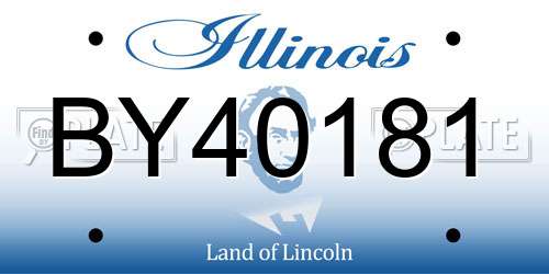 BY40181 Illinois License Plate