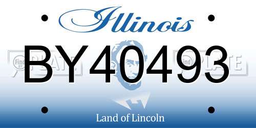 BY40493 Illinois License Plate