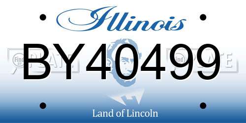 BY40499 Illinois License Plate