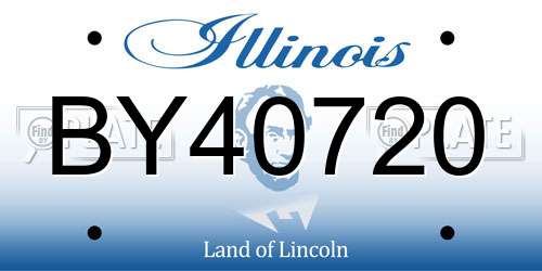 BY40720 Illinois License Plate