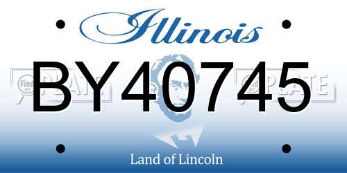 BY40745 Illinois License Plate