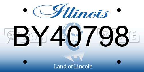 BY40798 Illinois License Plate