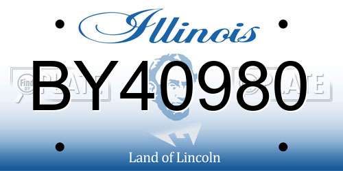 BY40980 Illinois License Plate