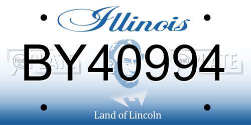 BY40994 Illinois License Plate