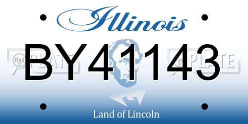 BY41143 Illinois License Plate