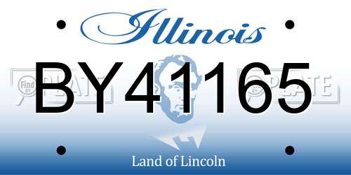 BY41165 Illinois License Plate