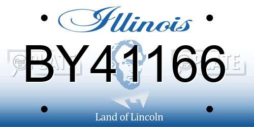 BY41166 Illinois License Plate