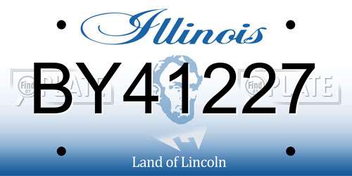 BY41227 Illinois License Plate