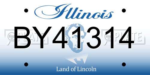 BY41314 Illinois License Plate