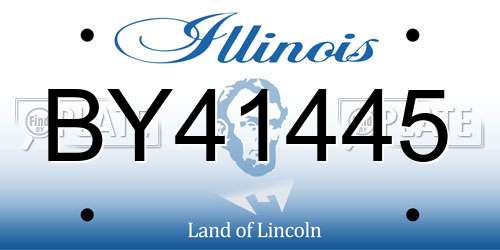 BY41445 Illinois License Plate