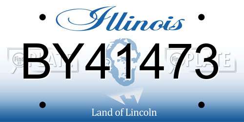 BY41473 Illinois License Plate