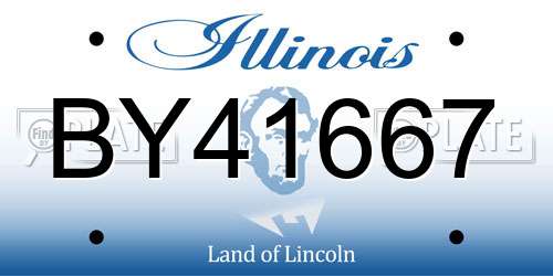 BY41667 Illinois License Plate