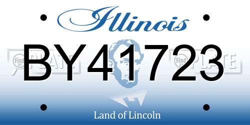 BY41723 Illinois License Plate