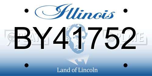 BY41752 Illinois License Plate