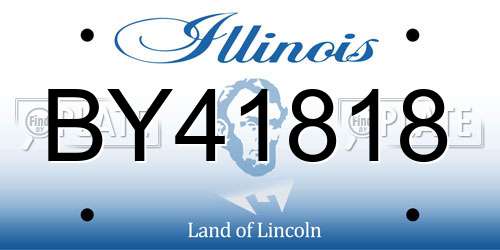 BY41818 Illinois License Plate