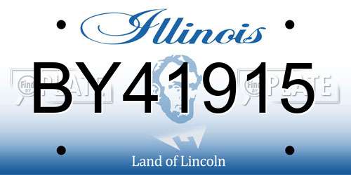 BY41915 Illinois License Plate