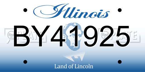 BY41925 Illinois License Plate