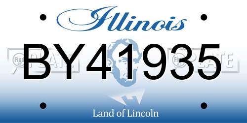 BY41935 Illinois License Plate