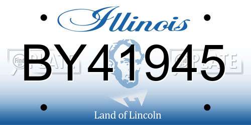 BY41945 Illinois License Plate