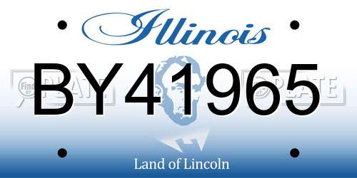 BY41965 Illinois License Plate