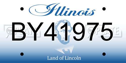 BY41975 Illinois License Plate