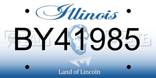BY41985 Illinois License Plate