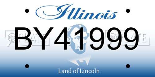 BY41999 Illinois License Plate