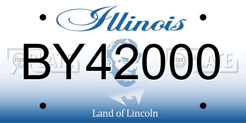 BY42000 Illinois License Plate