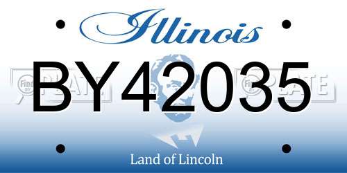 BY42035 Illinois License Plate
