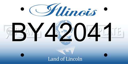 BY42041 Illinois License Plate