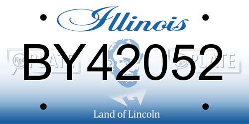 BY42052 Illinois License Plate
