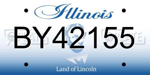 BY42155 Illinois License Plate