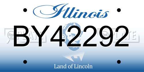 BY42292 Illinois License Plate