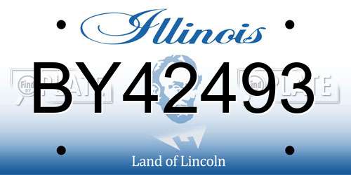 BY42493 Illinois License Plate
