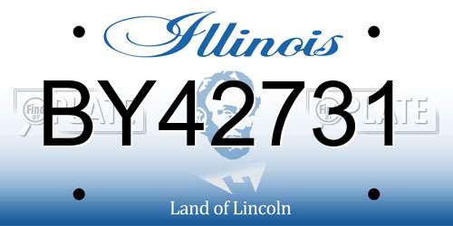BY42731 Illinois License Plate