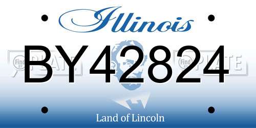BY42824 Illinois License Plate